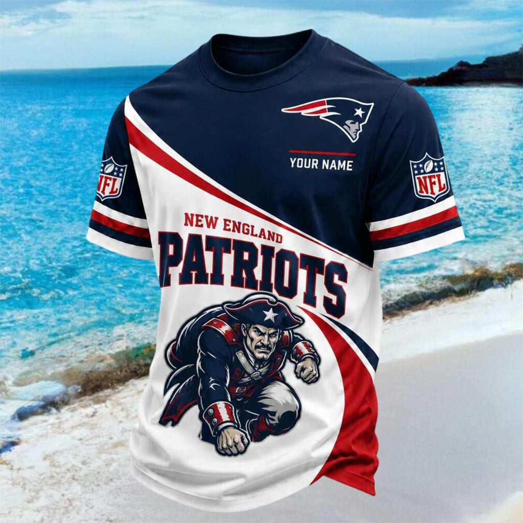 Personalized New England Patriots Football Mascot Shirt NE Patriots Merch Gift For Game Day - Merchluma