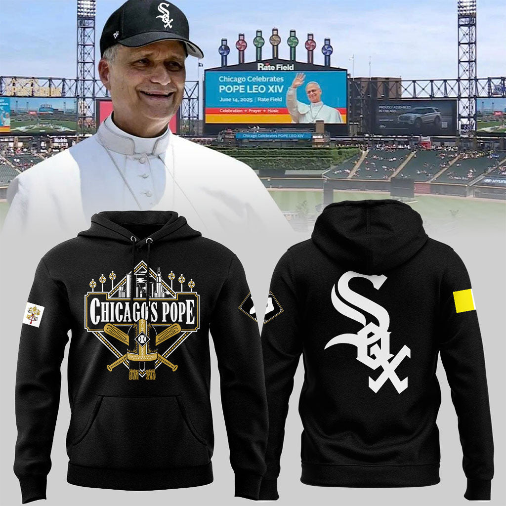 Chicago White Sox Merch Chicago's Pope Hoodie Pope Leo XIV Merch Gift Ideas For Brothers - Merchluma