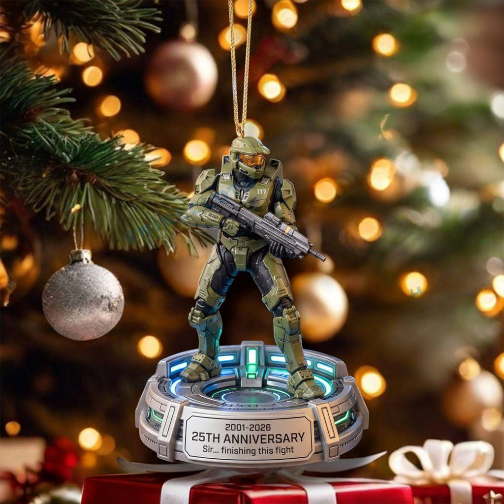 Halo Finishing This Fight 2001 2026 25th Anniversary Ornament Christmas Ornaments Home Decor - Merchluma