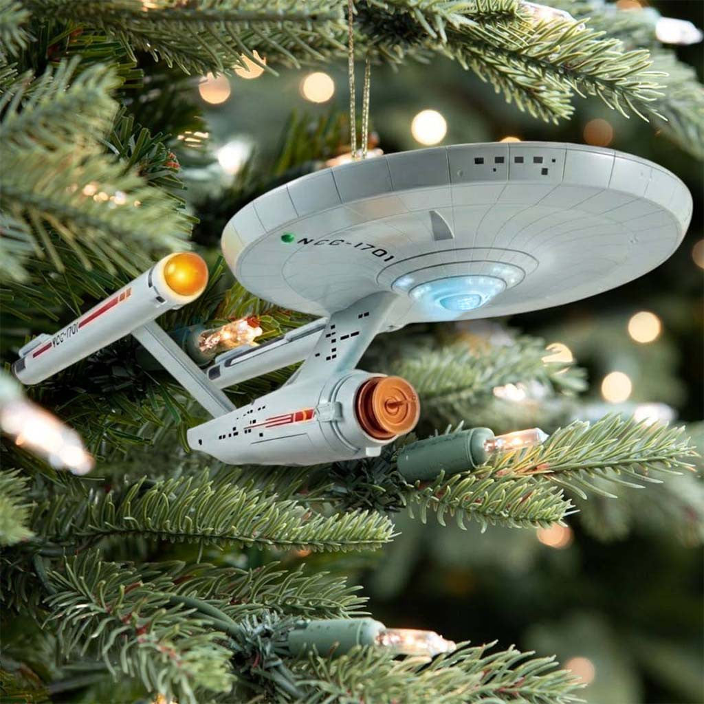 USS Enterprise NCC-1701 60th Anniversary Christmas Ornament Holiday Home Decor Xmas Gifts - Merchluma