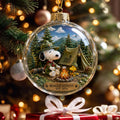 Beagle Scouts Est 1974 Campfire Globe Ornament Cute Snoopy Xmas Ornament Christmas Gifts - Merchluma