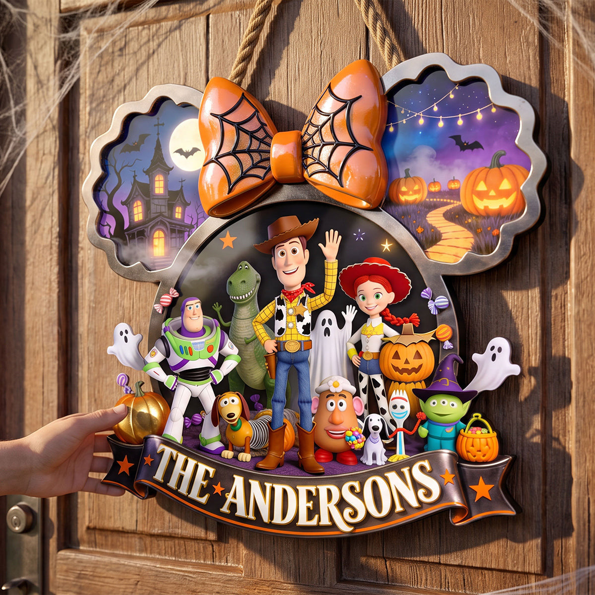 Custom Toy Story Halloween Acrylic Sign Spooky Family Wall Hanging Halloween Gifts For Family - Merchluma