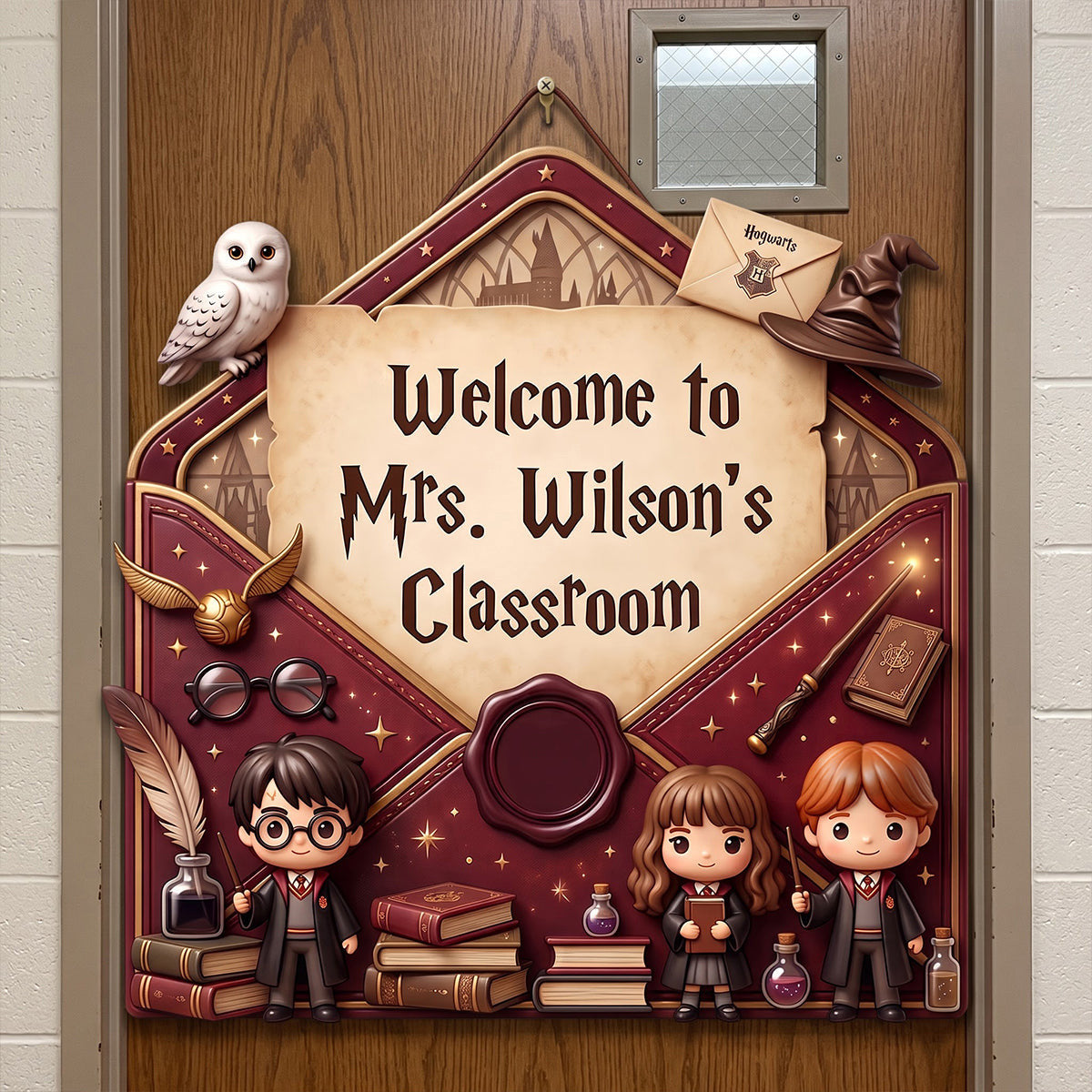 Personalized Welcome To The Classroom Acrylic Sign Wall Art Decorations Gifts For Teachers - Merchluma