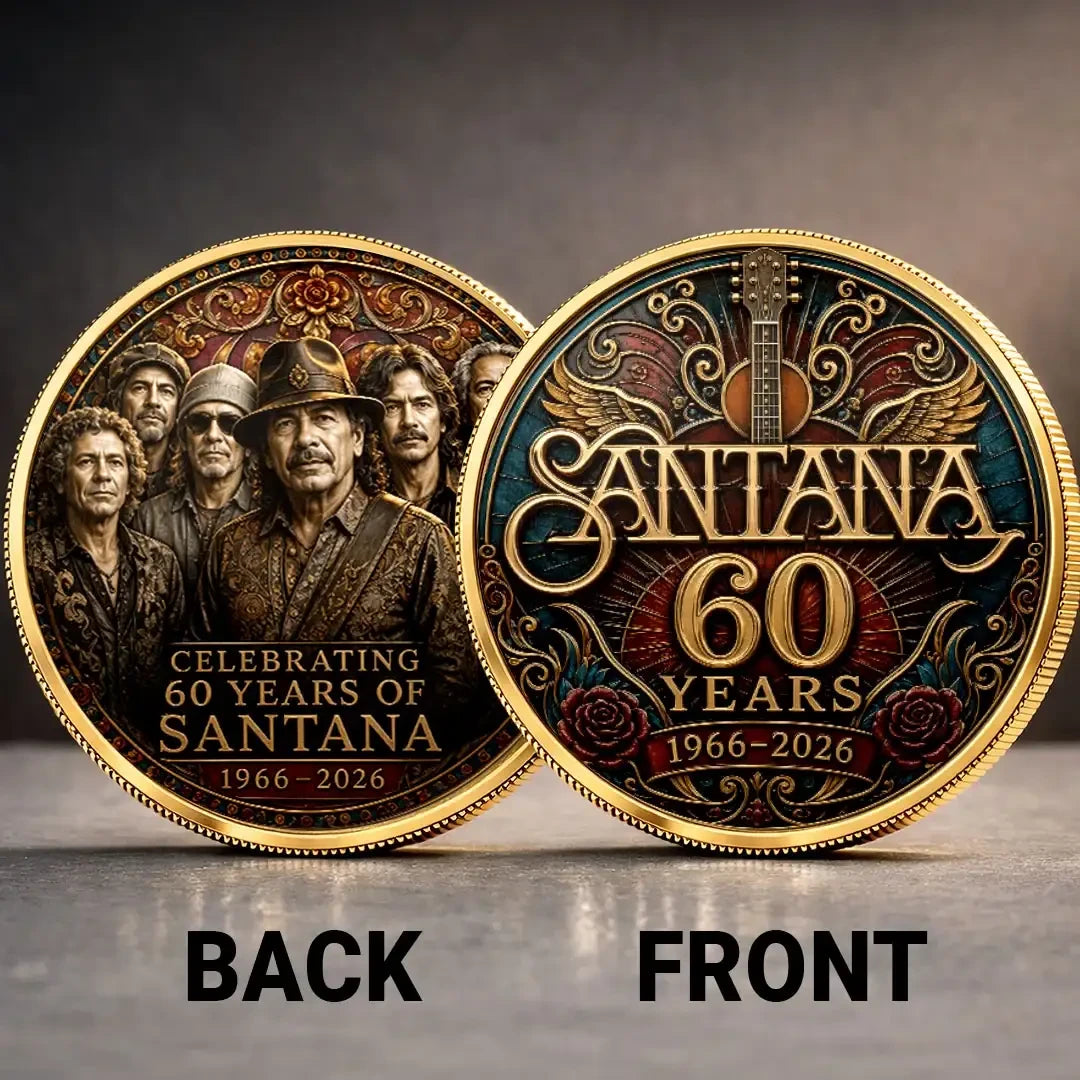 Santana 60th Anniversary Commemorative Coin Santana Merch 2026 Gift For Rock Fans - Merchluma