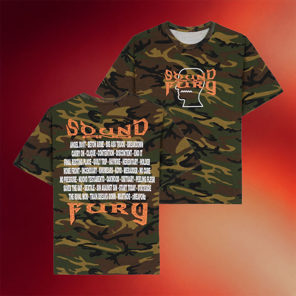 Brain Dead Merch 2026 Brain Dead X Sound And Fury Lineup T-Shirt Camo Gift For Music Lovers - Merchluma