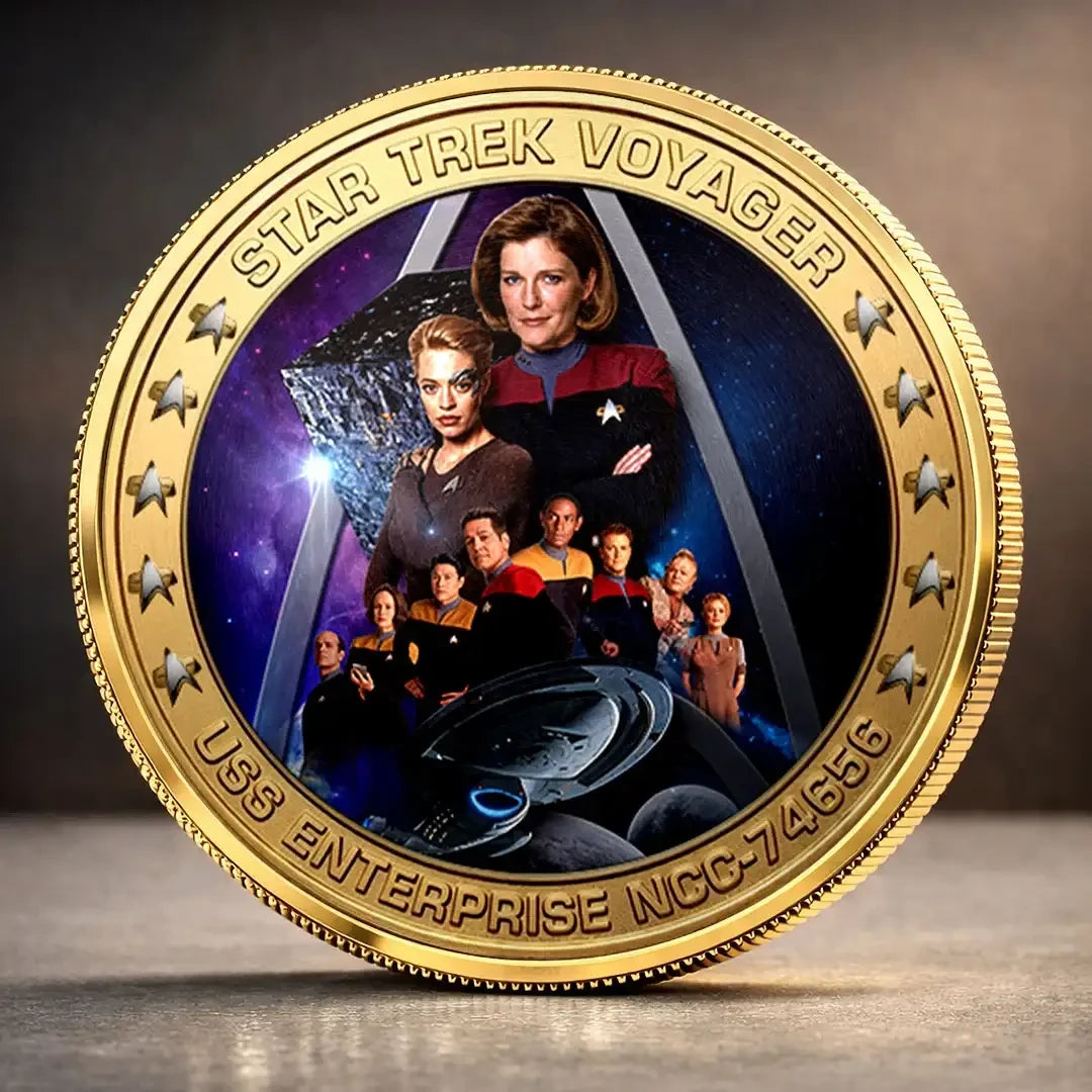 Star Trek Voyager Commemorative Coin USS Enterprise NCC Coin Star Trek Merch Birthday Gifts - Merchluma