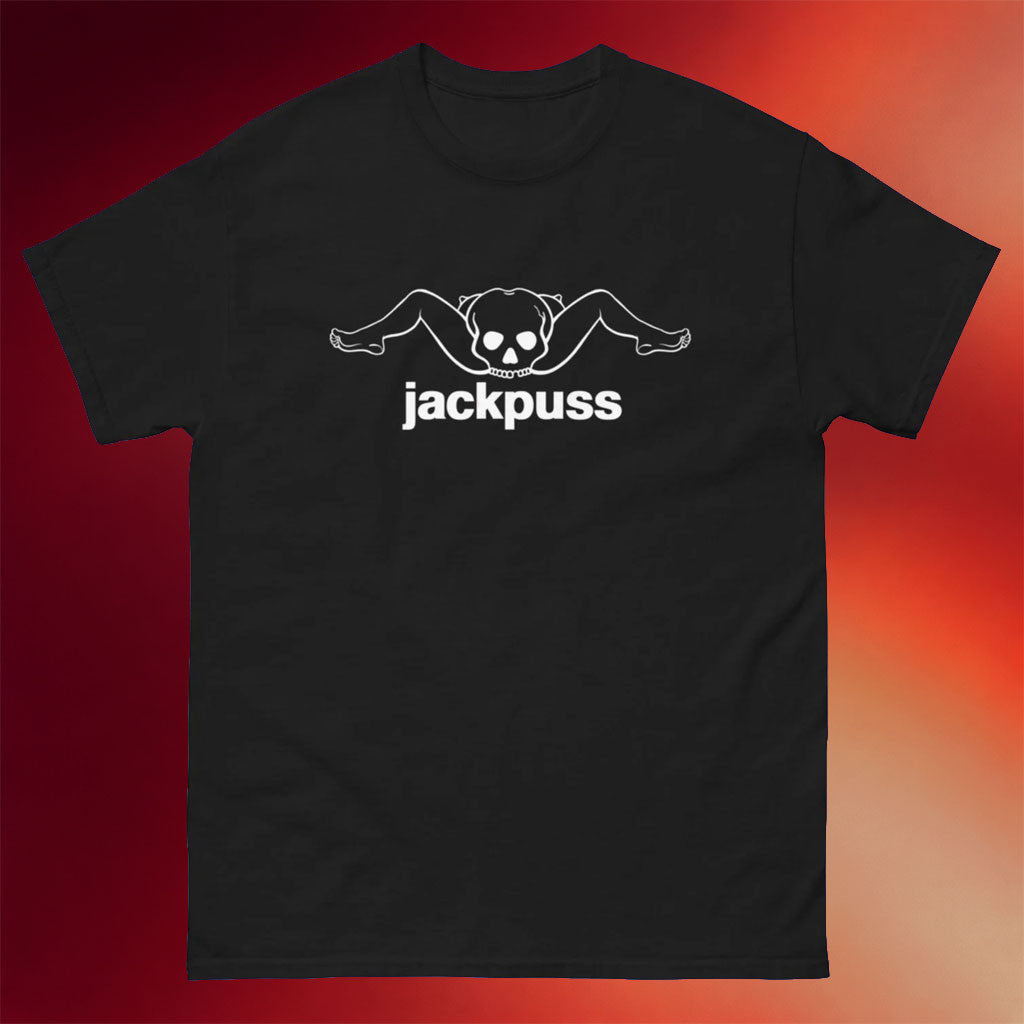 Jackpuss Merch 2026 Jackbussy T-Shirt Black Adult Humor Offensive Meme Shirt Gift For Friends - Merchluma