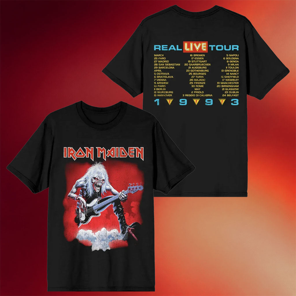 Iron Maiden Merch 2026 IM50 A Real Live Tour T-Shirt Gift Ideas For Music Lovers - Merchluma