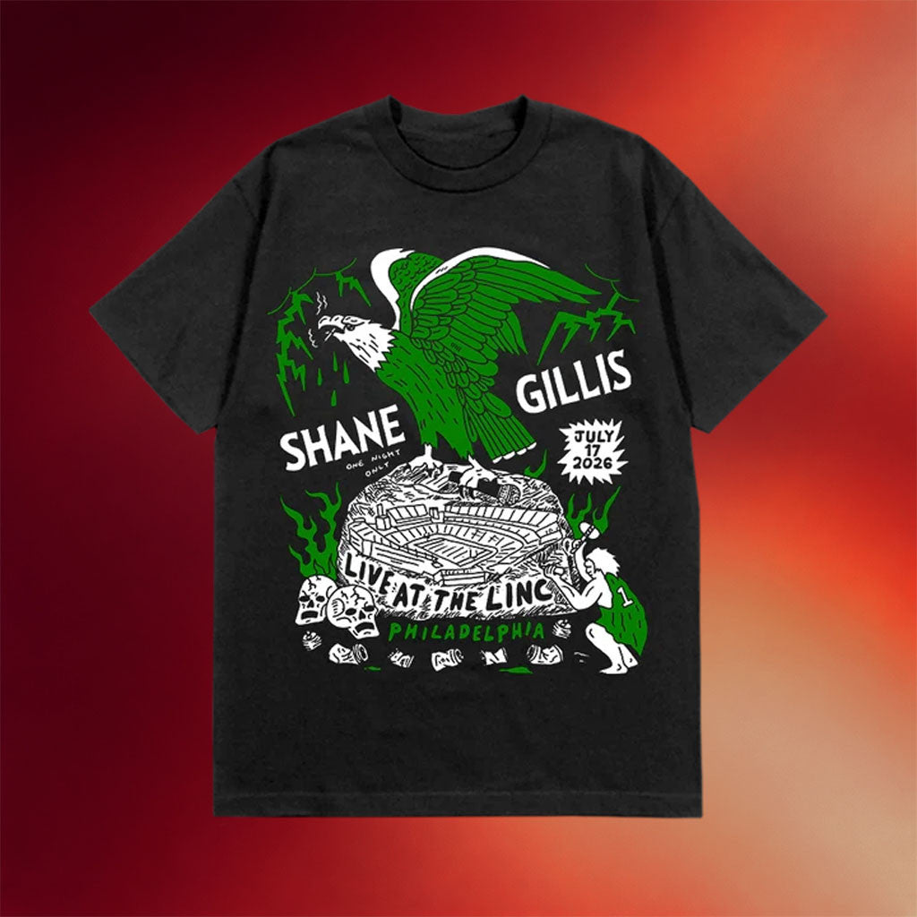 Shane Gillis Merch 2026 Philly Eagle T-Shirt Shane Gillis Live At The Linc Merch Gift For Fans - Merchluma
