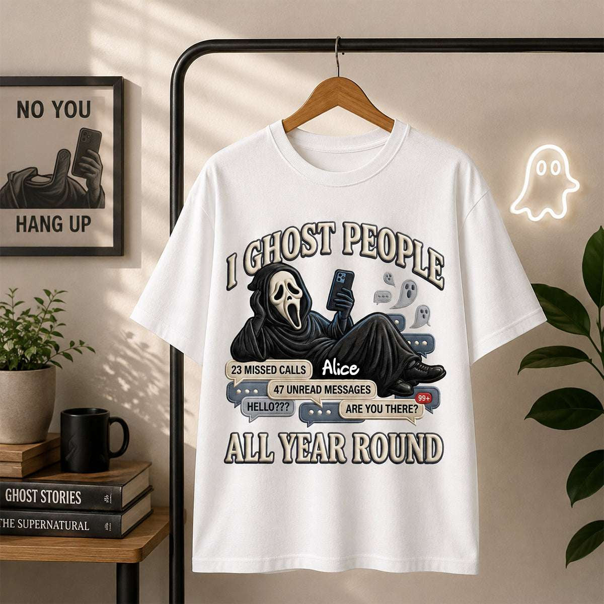 Personalized Ghostface Ghosting All Year Shirt Scream Merch Funny Gifts For Horror Movie Lover - Merchluma