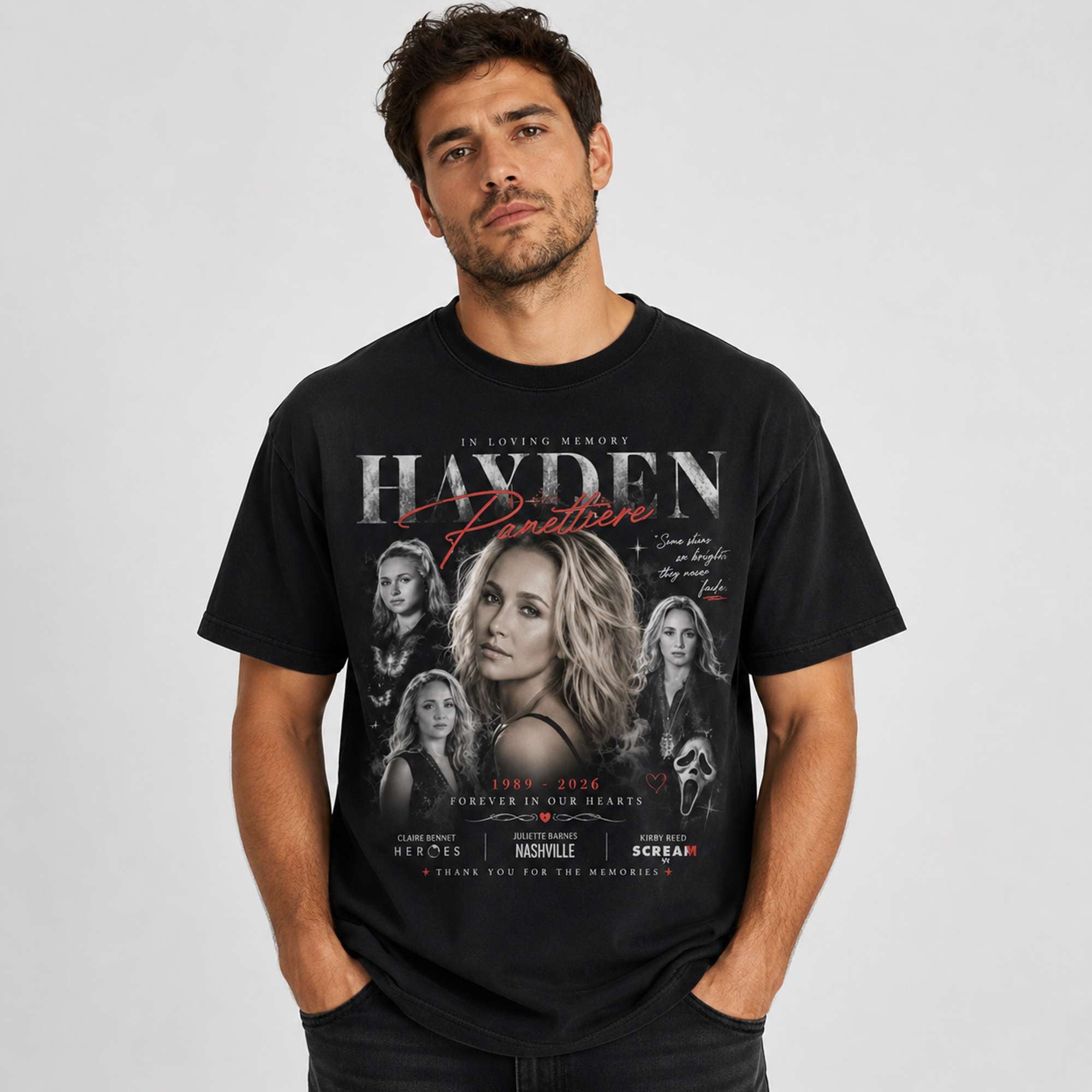 In Loving Memory Hayden Panettiere 2026 Shirt Forever In Our Hearts Hayden Panettiere Merch - Merchluma