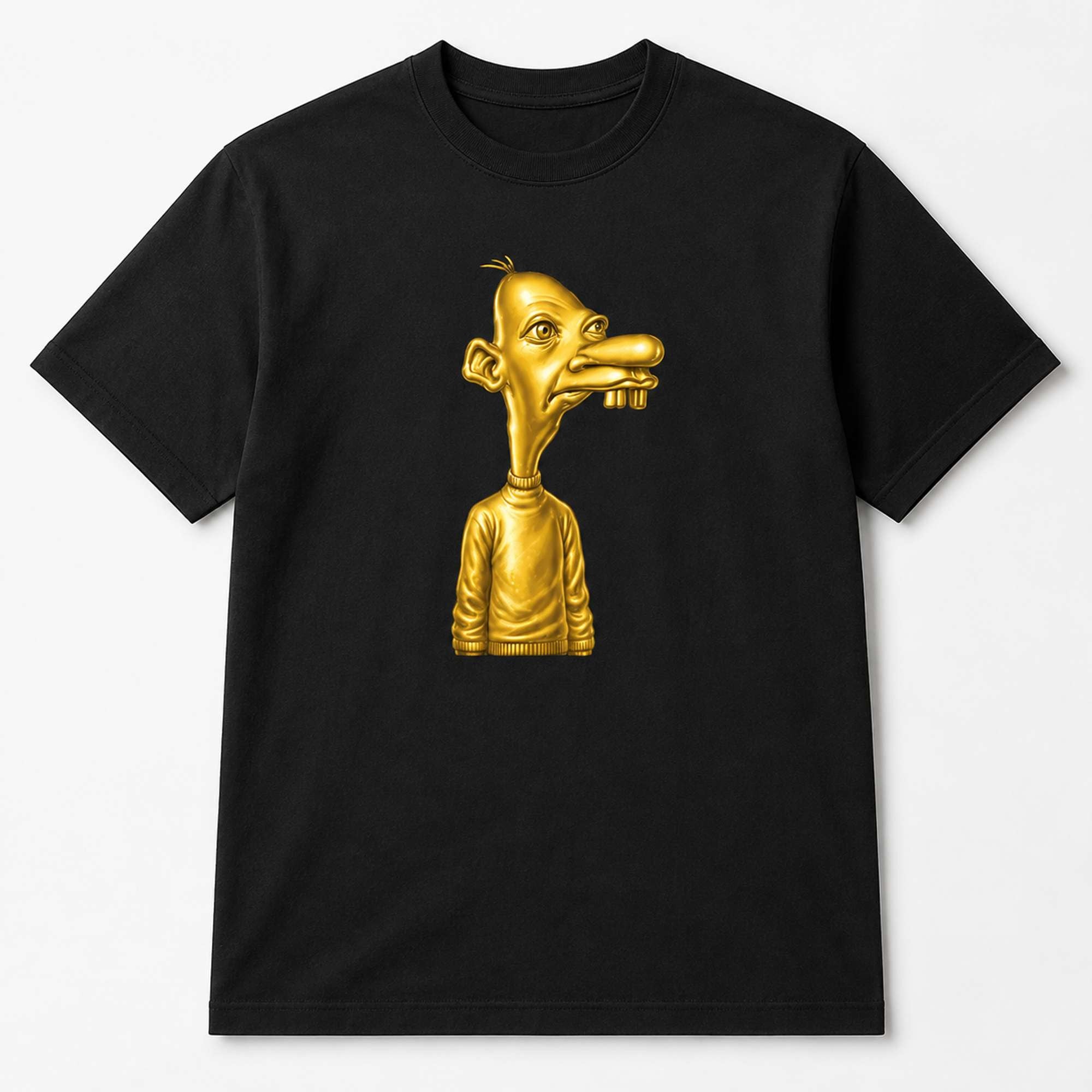 Neegy Manny Statue Gold Original Shirt Black Brainrot Meme T-Shirt Funny Gifts - Merchluma