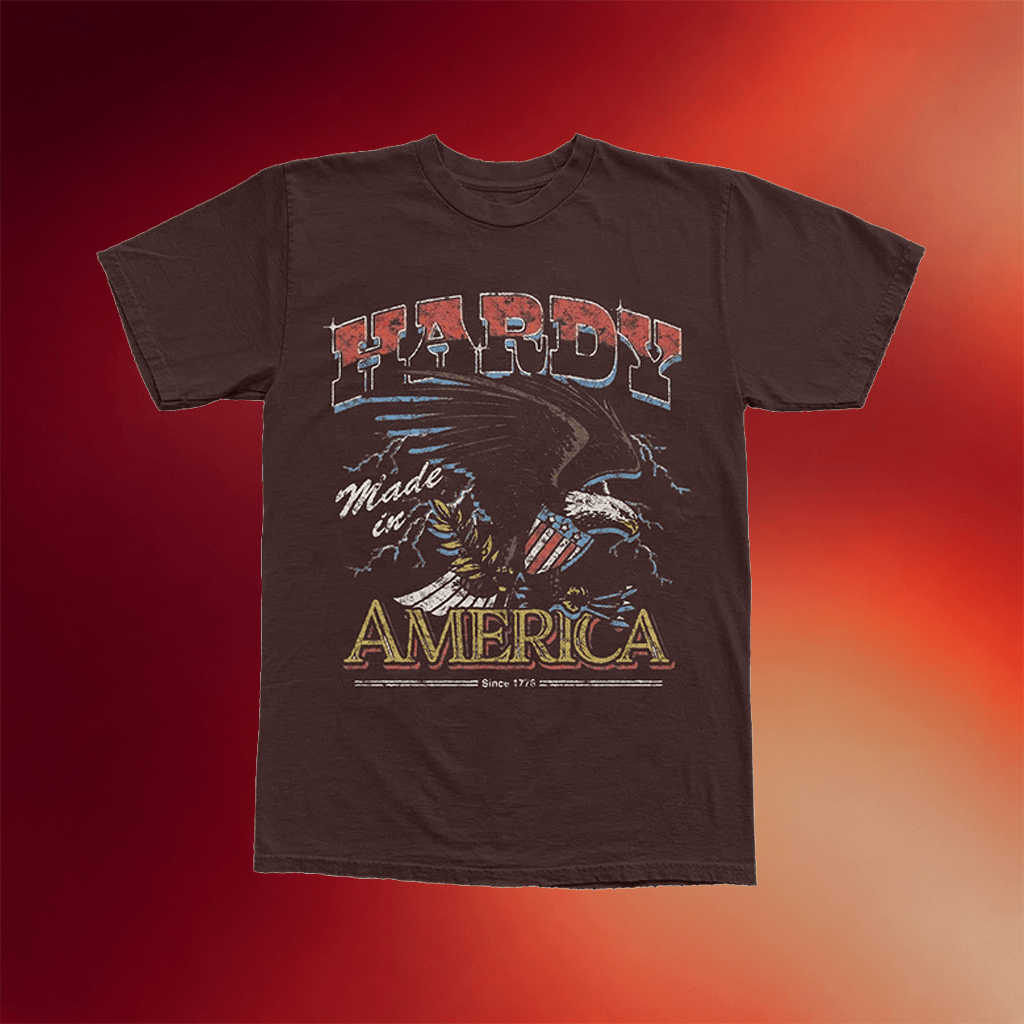 Hardy Merch 2026 Americana T-Shirt Bald Eagle Shirt Gifts For Music Lovers - Merchluma