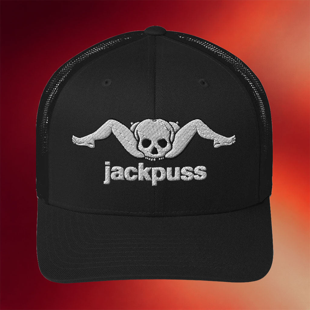 Jackpuss Merch 2026 Jackpuss Trucker Hat Rachel Wolfson Jackass Merch Best Gifts - Merchluma