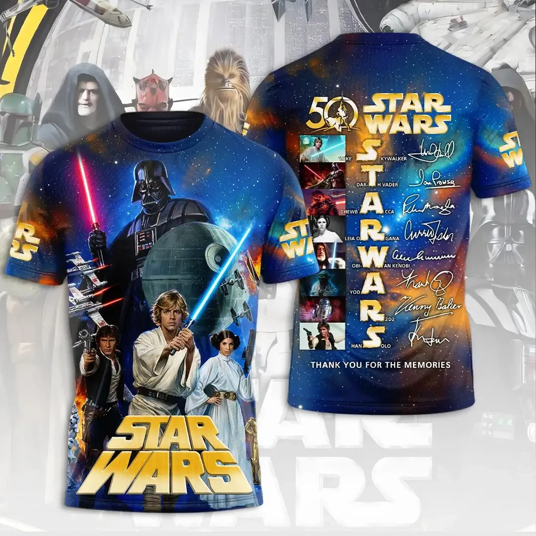 Star Wars 50th Anniversary T-Shirt Thank You For The Memories Shirt Star Wars Merch 2027 - Merchluma
