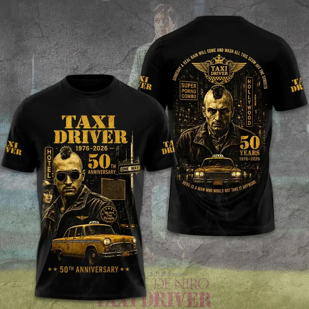 Taxi Driver 50th Anniversary 2026 T-Shirt Taxi Driver Merch Gifts For My Boyfriend - Merchluma