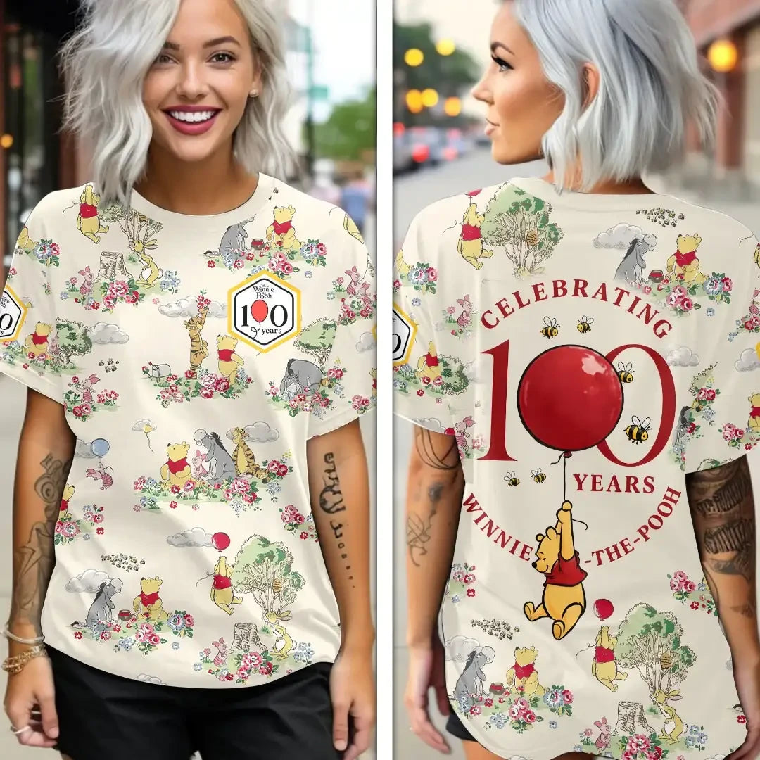 Winnie-the-Pooh 100 Years Anniversary T-Shirt 2026 Winnie-the-Pooh Merch Gift For Her - Merchluma