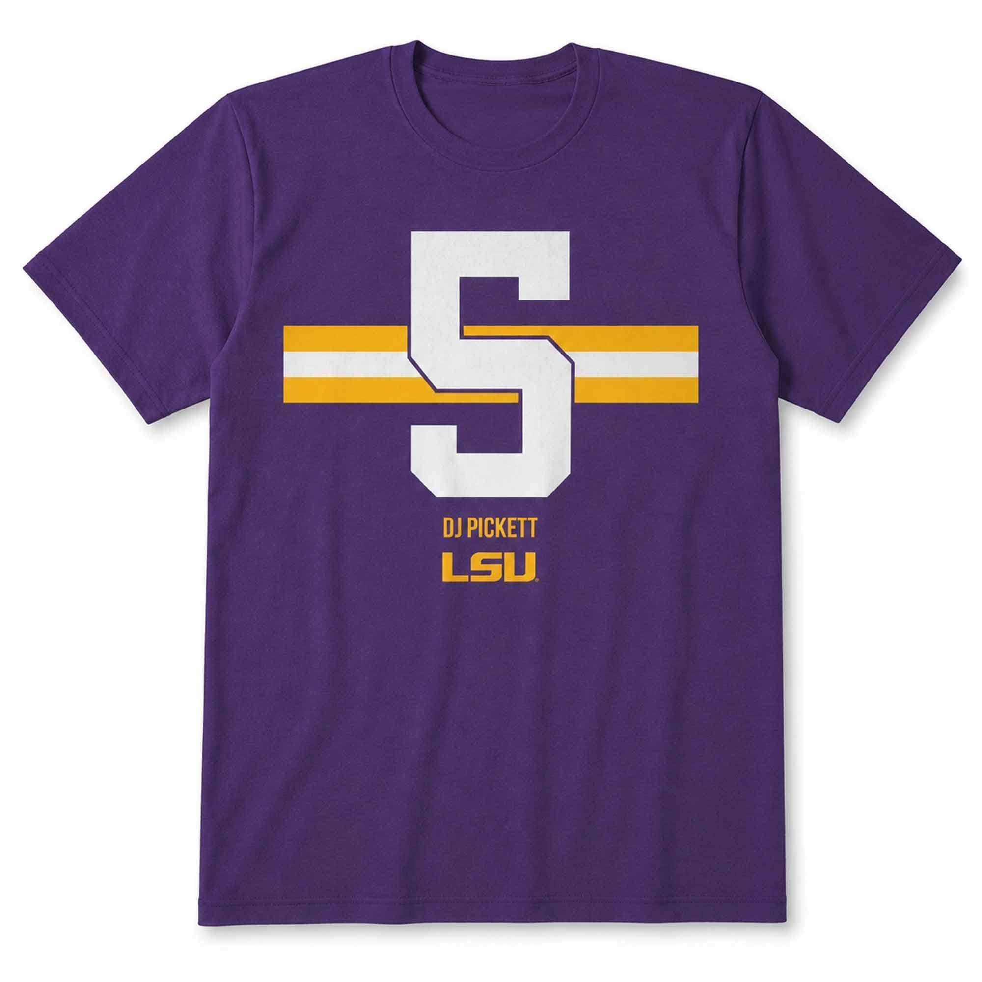 DJ Pickett 5 LSU Tigers T-Shirt Best Gift For Football Lovers - Merchluma