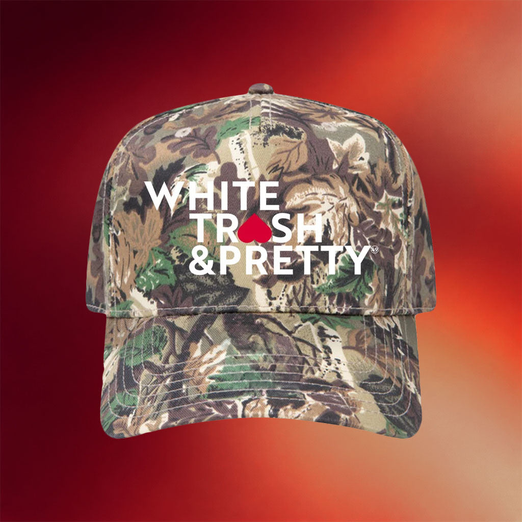 49 Winchester Merch 2026 White Trash And Pretty Camo Hat Embroidered Gift Ideas For Dad - Merchluma