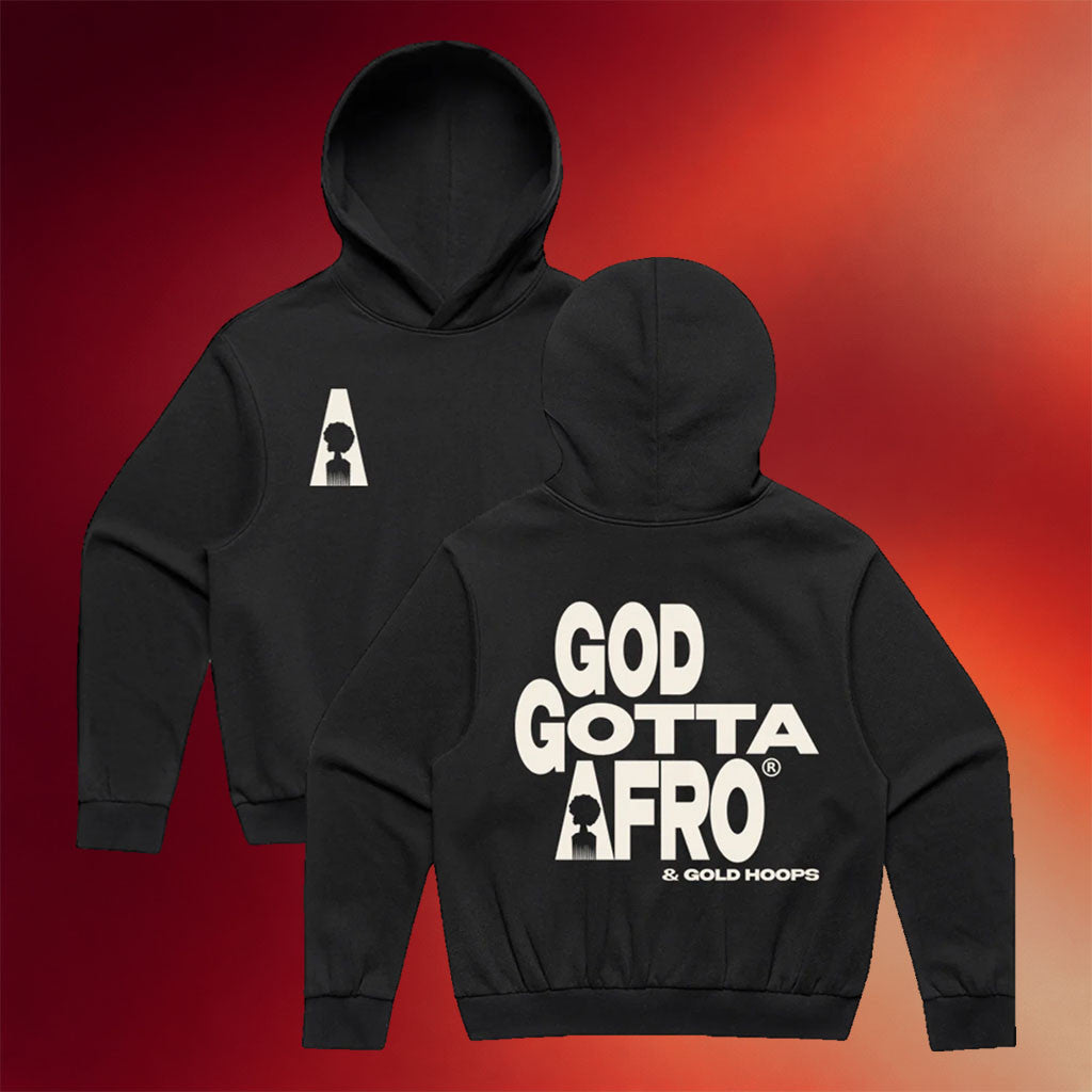 Roc Nation Merch 2026 Rapsody God Gotta Afro And Gold Hoops Hoodie Rapsody Merch Fan Gifts - Merchluma