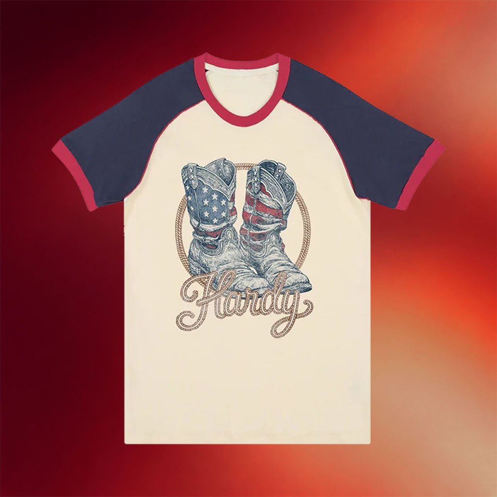 Hardy Merch 2026 Boots Americana Ringer Shirt Gift Ideas For Music Lovers - Merchluma