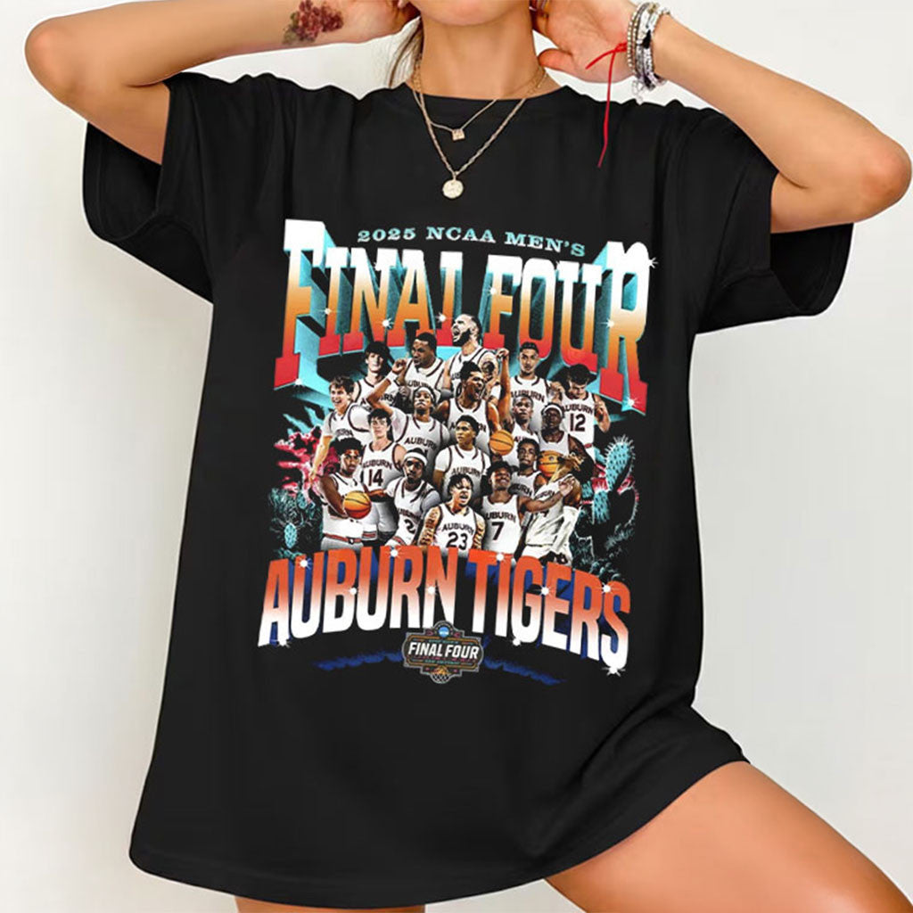 Auburn Tigers Final Four 2025 Men's Basketball NIL T-Shirt Auburn Tigers Merch Gift For Fans - Merchluma