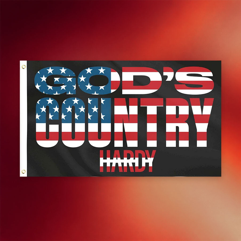 Hardy Merch 2026 God's Country Flag Indoor Outdoor Decor Gift Idea For Music Lover - Merchluma