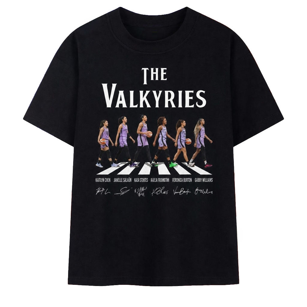 Golden State Valkyries Players Abbey Road Style Signatures 2026 T-Shirt GS Valkyries Merch - Merchluma