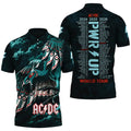 AC DC Power Up World Tour 2024 2025 2026 Polo Shirt AC DC Merch Gift For Rock Band Fans - Merchluma