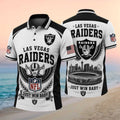 LV Raiders Just Win Baby Stadium Skyline Wings Polo Shirt Raiders Merch Gift For Football Fans - Merchluma