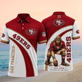 San Francisco 49ers Football Mascot Vintage Polo Shirt Faithful To The Gold SF 49ers Merch - Merchluma
