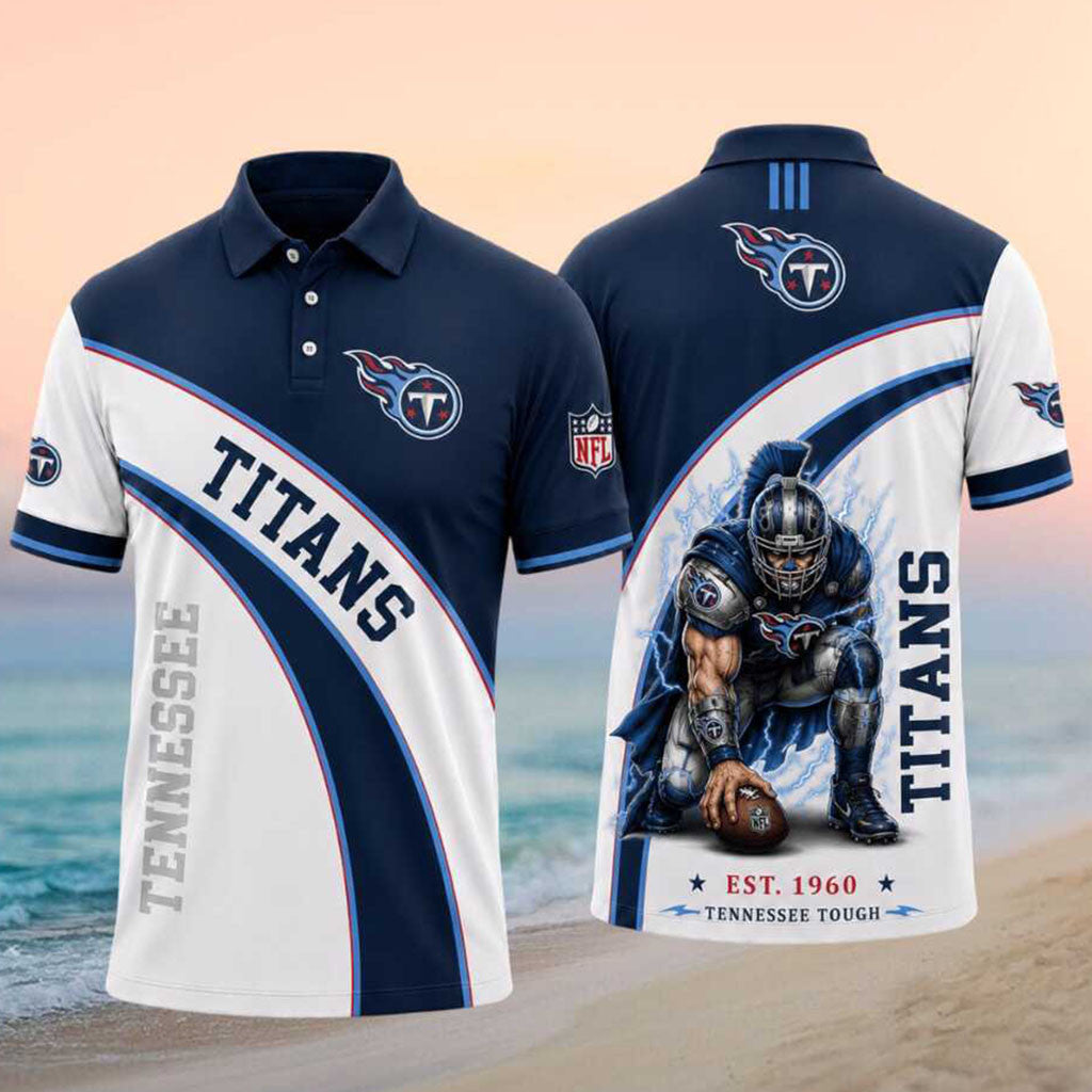 Tennessee Titans Football Player Tennessee Tough Polo Shirt Titans Merch Gift For Football Fans - Merchluma