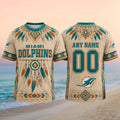 Personalized Miami Dolphins Football Native American Dreamcatcher Shirt Miami Dolphins Merch - Merchluma