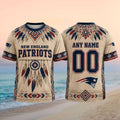 Personalized New England Patriots Native American Feather Dreamcatcher Shirt NE Patriots Merch - Merchluma