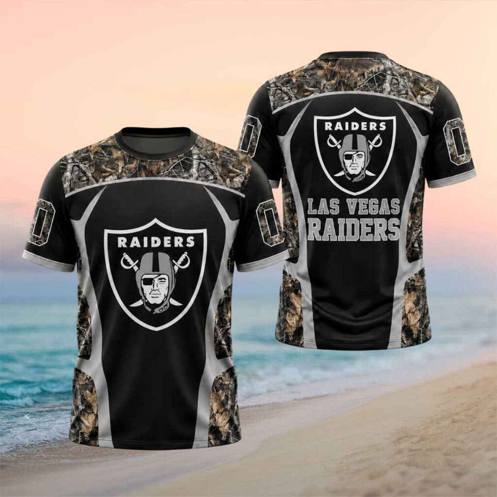 Personalized LV Raiders Football Team Camo Shield Shirt Raiders Merch Present For Fans - Merchluma