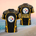 Personalized Pittsburgh Steelers Logo Emblem Camouflage Football Shirt Steelers Merch Fan Gifts - Merchluma