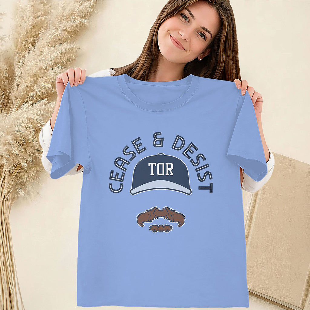 C&D Stache Shirt Dylan Cease Toronto Blue Jays Mustache Tee TB Jays Merch Gifts For Fans - Merchluma