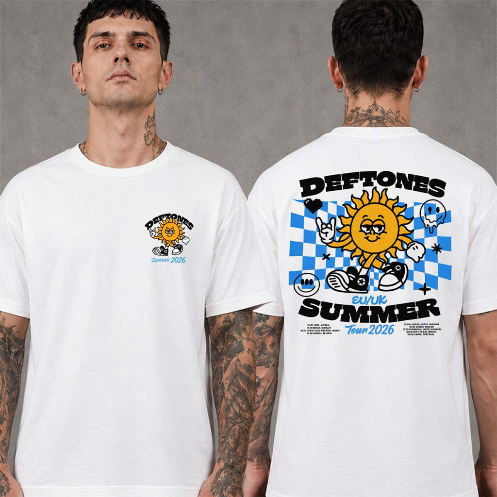 Deftones Summer 2026 Tour EU And UK The Sun With Dates T-Shirt Deftones Merch Fans Gifts - Merchluma