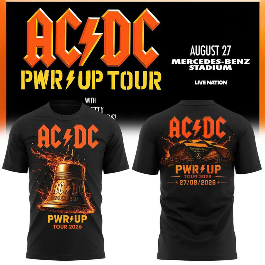 ACDC PWR UP Tour Merch 2026 Mercedes-Benz Stadium Concert T-Shirt Gifts For Music Lovers - Merchluma