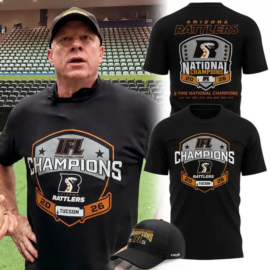 Arizona Rattlers Merch 2026 IFL 8-Time National Champions T-Shirt Gift For Football Fans - Merchluma