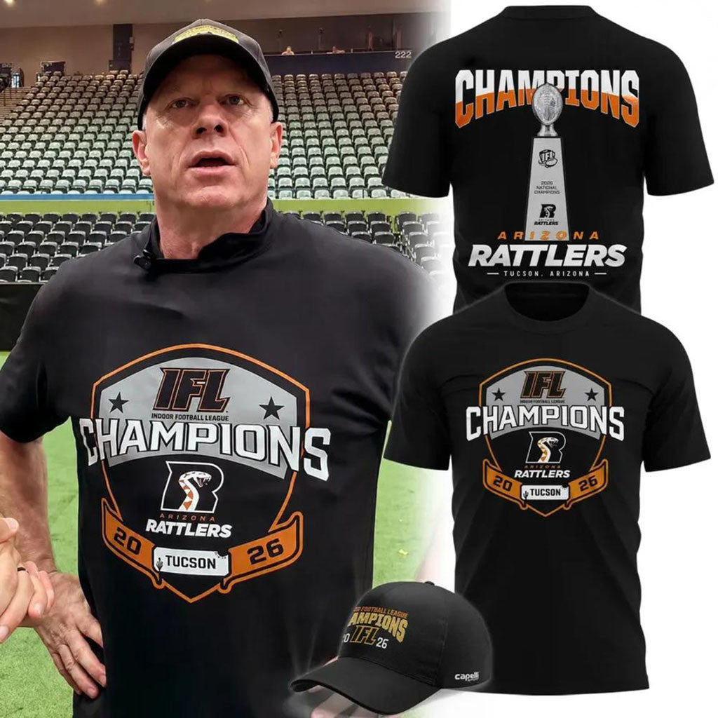 Arizona Rattlers Merch 2026 IFL 8-Time National Champions T-Shirt Gift Ideas For Football Fans - Merchluma