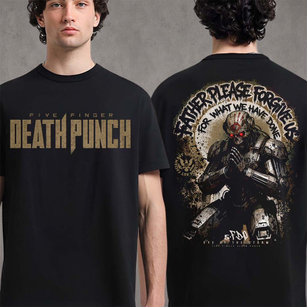 Five Finger Death Punch Merch Forgive Us T-Shirt Cool Gifts For Music Lovers - Merchluma