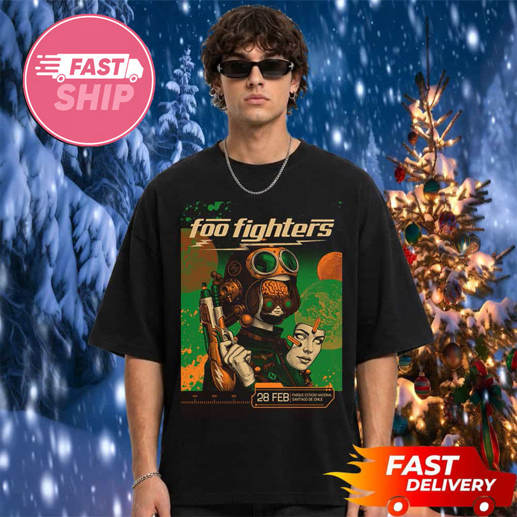 Foo Fighters Santiago 2027 Event Shirt Foo Fighters Merch Gifts For People Who Like Music - Merchluma
