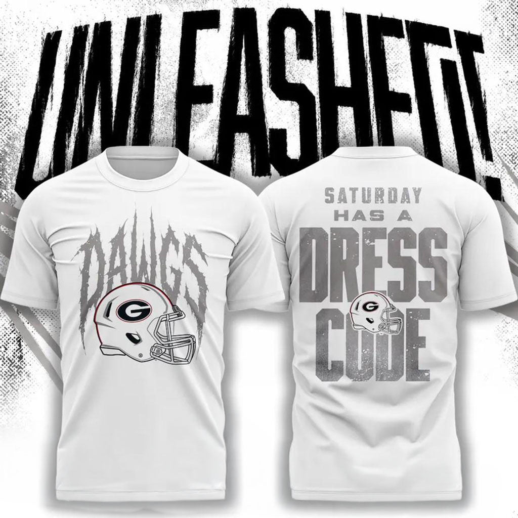 Georgia Bulldogs Whiteout Dawgs Saturday Has A Dress Code T-Shirt Georgia Bulldogs Merch 2026 - Merchluma