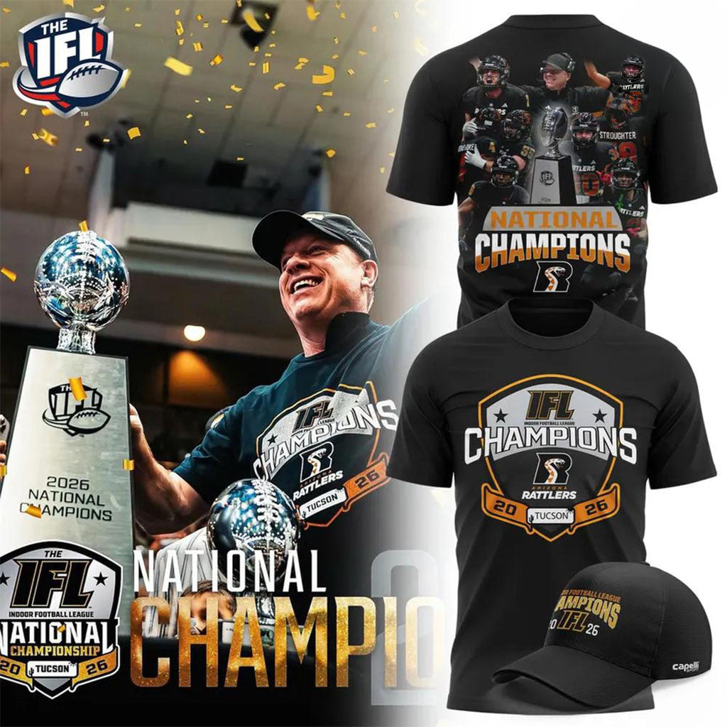 Arizona Rattlers IFL National Champions T-Shirt 2026 Arizona Rattlers Merch Football Fan Gear - Merchluma