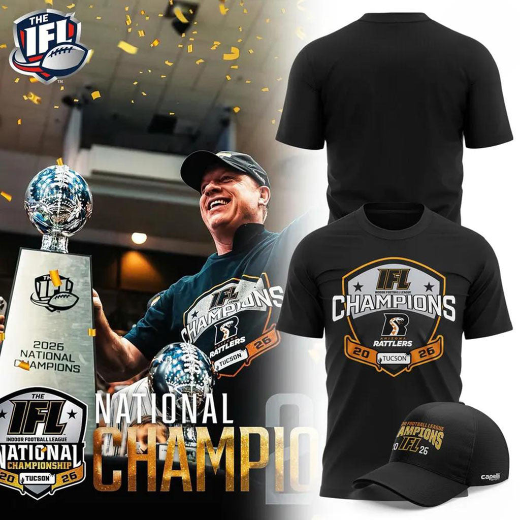 Arizona Rattlers 2026 IFL National Champions T-Shirt Arizona Rattlers Merch Football Fan Gifts - Merchluma