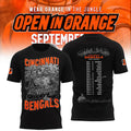 Cincinnati Bengals Merch Open In Orange 2026 Schedule T-Shirt Football Gifts For Men - Merchluma