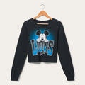 D X Junk Food Football Collection Merch Detroit Lions Mickey Hang On Crop Long Sleeve Shirt 2026 - Merchluma