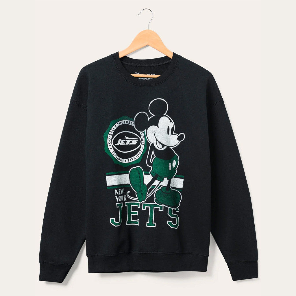 D X Junk Food Football Collection Merch 2026 New York Jets Mickey Sweatshirt Jets Merch Gifts - Merchluma