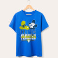 D X Junk Food Football Collection Merch Los Angeles Rams Mickey Kick Back T-Shirt Rams Merch - Merchluma